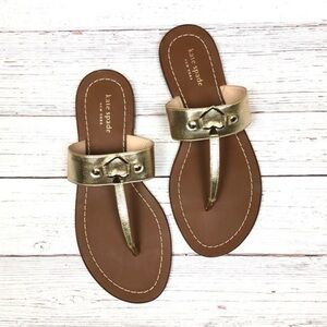 Kate Spade Cece Gold Thong Sandal